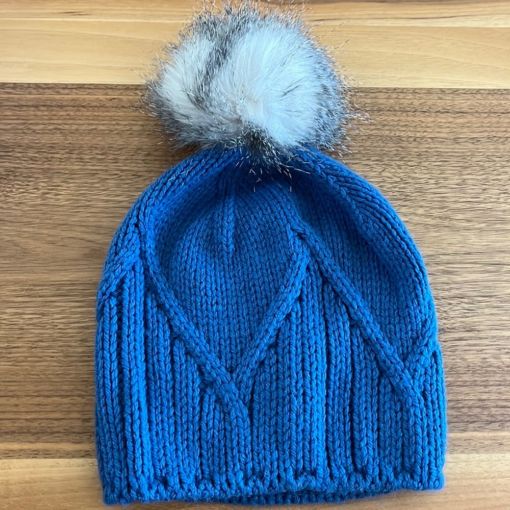 NWOT Salomon Beanie Pom Excellent Condition Color Blue. One Size. #370